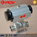 2way clamp type food grade sanitary pneumatic actuator valve